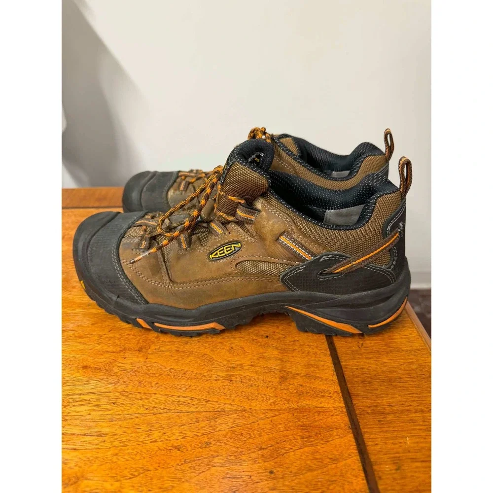 Keen Utility Mens 11.5 D American Built Brown Leather Steel Toe Work Shoes EH